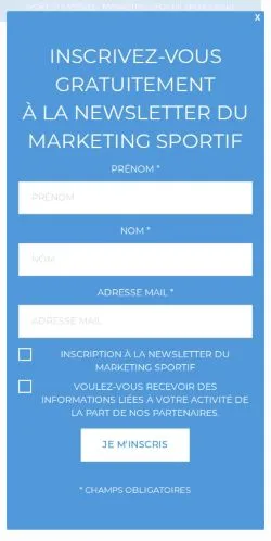 Vista previa del sitio SPORT Stratégies, medio de Francia para artículos patrocinados