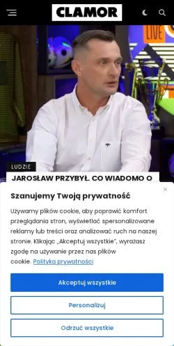 Anteprima del sito Clamor, media di Polonia per articoli sponsorizzati