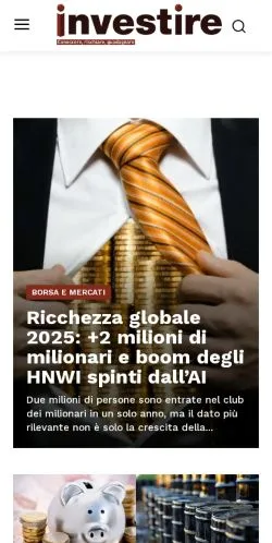 Anteprima del sito InvestireMag, media di Italia per articoli sponsorizzati