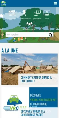 Anteprima del sito LaToileScoute, media di Francia per articoli sponsorizzati