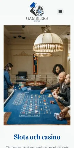 Anteprima del sito Gamblers United, media di Svezia per articoli sponsorizzati