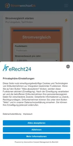 Anteprima del sito Stromwechsel 24, media di Germania per articoli sponsorizzati