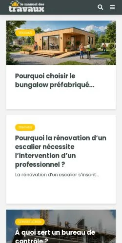 Anteprima del sito Le Manuel Des Travaux, media di Francia per articoli sponsorizzati
