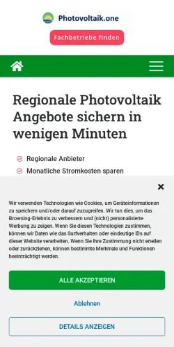 Anteprima del sito Photovoltaik, media di Stati Uniti per articoli sponsorizzati