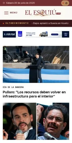 スポンサード記事向けのスペインメディア、El Esquiuのサイトプレビュー