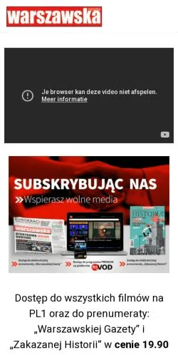 Anteprima del sito Warszawska Gazeta, media di Polonia per articoli sponsorizzati