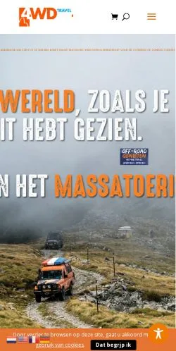 スポンサード記事向けのオランダメディア、4WD Travelのサイトプレビュー
