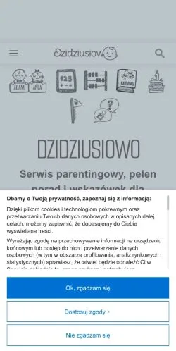 Anteprima del sito Dzidziusiowo, media di Polonia per articoli sponsorizzati