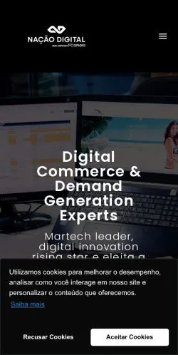Anteprima del sito Nação Digital, media di Brasile per articoli sponsorizzati