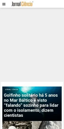 스폰서 기사용 브라질 매체 Jornal Ciência 사이트 미리보기
