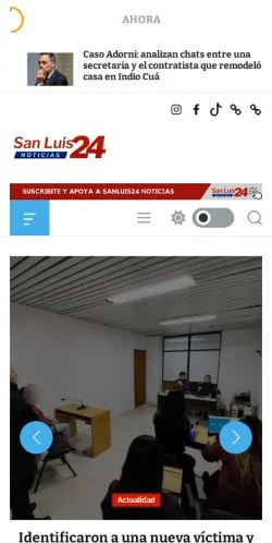 Anteprima del sito San Luis 24, media di Argentina per articoli sponsorizzati