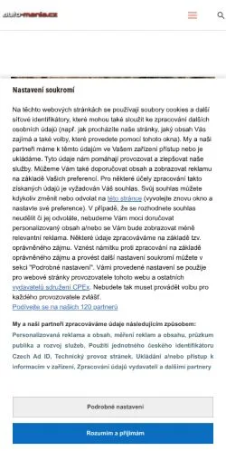 Anteprima del sito auto-mania.cz, media di Cechia per articoli sponsorizzati