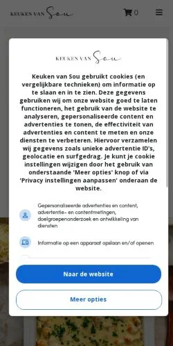 Anteprima del sito Keuken Van Sou, media di Belgio per articoli sponsorizzati