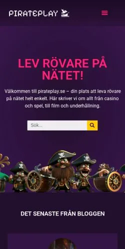 Anteprima del sito Pirateplay, media di Svezia per articoli sponsorizzati