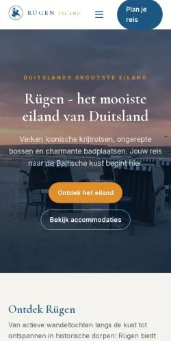 Anteprima del sito Rügen Vakantie, media di Paesi Bassi per articoli sponsorizzati