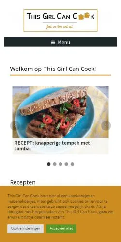 Anteprima del sito This Girl Can Cook, media di Paesi Bassi per articoli sponsorizzati