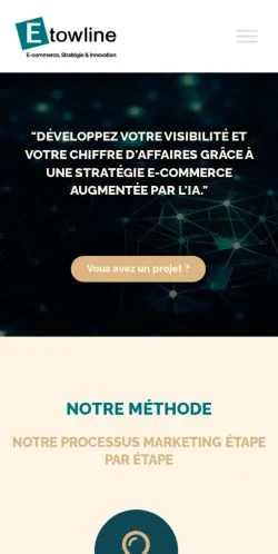 Anteprima del sito Etowline, media di Francia per articoli sponsorizzati