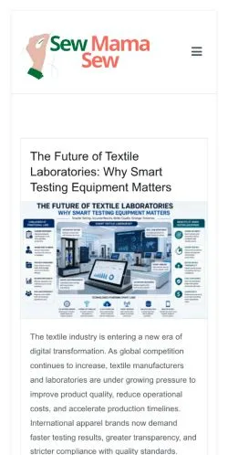 スポンサード記事向けのアメリカ合衆国メディア、Sew Mama Sewのサイトプレビュー