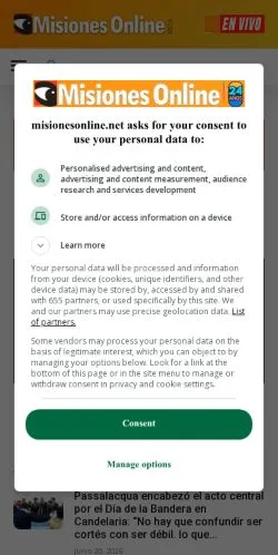 Anteprima del sito MisionesOnline, media di Spagna per articoli sponsorizzati