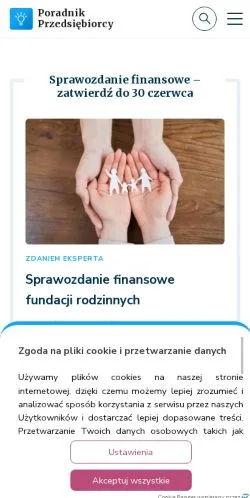 Podgląd witryny Poradnik Przedsiębiorcy, medium z kraju Polska do artykułów sponsorowanych