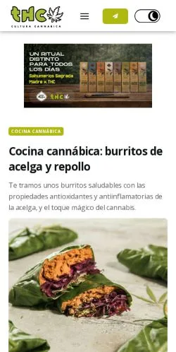 Aperçu du site Revista THC · Cultura Cannabica, média de Espagne pour articles sponsorisés