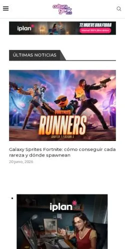 Anteprima del sito Cultura Geek, media di Argentina per articoli sponsorizzati