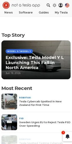 Forhåndsvisning av nettstedet Not a Tesla App, medium fra USA for sponsede artikler