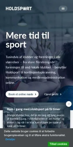 Anteprima del sito Holdsport, media di Danimarca per articoli sponsorizzati