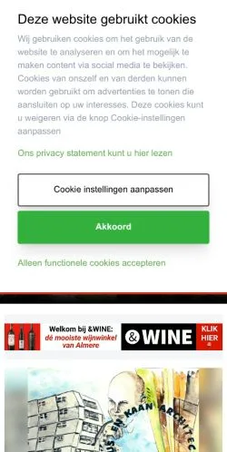 스폰서 기사용 네덜란드 매체 Almere Deze Week 사이트 미리보기
