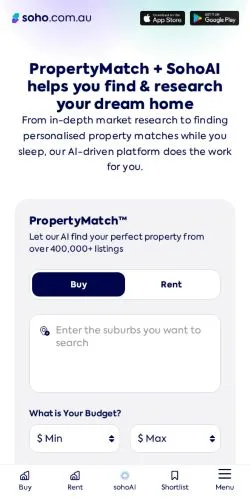Voorbeeld van de site Soho, medium uit Australië voor gesponsorde artikelen