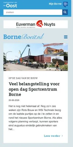 Podgląd witryny Borne Boeit, medium z kraju Holandia do artykułów sponsorowanych
