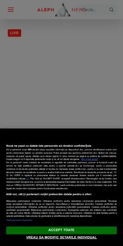 Podgląd witryny Aleph News, medium z kraju Rumunia do artykułów sponsorowanych