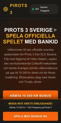 Podgląd witryny Casinoportalen, medium z kraju Szwecja do artykułów sponsorowanych