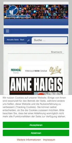 스폰서 기사용 독일 매체 Deutsche Mugge 사이트 미리보기