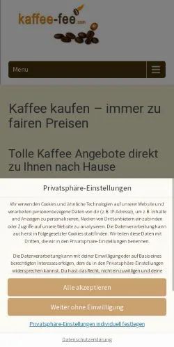 Forhåndsvisning af Kaffee Fee, medie fra Tyskland til sponsorerede artikler