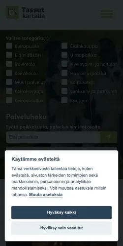 Anteprima del sito Tassut Kartalla, media di Finlandia per articoli sponsorizzati