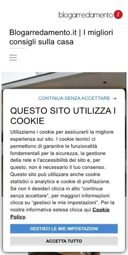 スポンサード記事向けのイタリアメディア、Blogarredamentoのサイトプレビュー