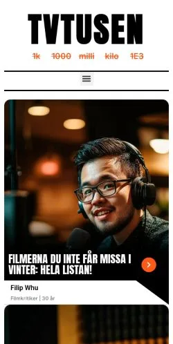 Podgląd witryny Tv1000, medium z kraju Szwecja do artykułów sponsorowanych