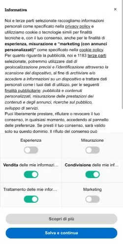 Anteprima del sito Monetizzando, media di Italia per articoli sponsorizzati