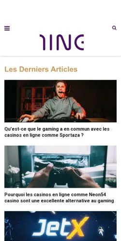 Vista previa del sitio Gaming Guide, medio de Francia para artículos patrocinados