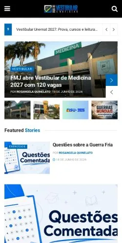 スポンサード記事向けのブラジルメディア、Blog Do Vestibularのサイトプレビュー