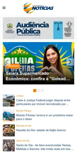 Vista previa del sitio Cassilândia Notícias, medio de Brasil para artículos patrocinados