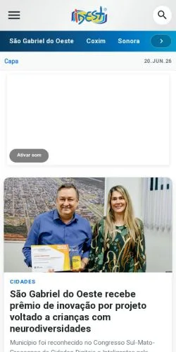 Pré-visualização do site Idest, meio de Brasil para artigos patrocinados