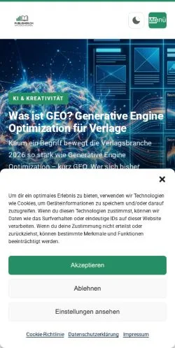 Podgląd witryny Publisher, medium z kraju Szwajcaria do artykułów sponsorowanych