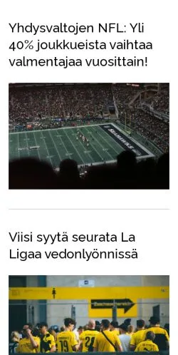 Pré-visualização do site betweb.fi, meio de Finlândia para artigos patrocinados