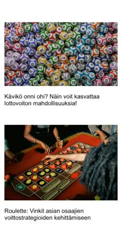 Anteprima del sito bingoblogi.fi, media di Finlandia per articoli sponsorizzati