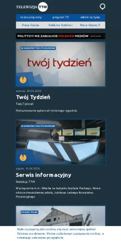 Anteprima del sito Twoja Telewizja Morska, media di Polonia per articoli sponsorizzati