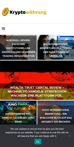 Anteprima del sito Kryptowährung, media di Germania per articoli sponsorizzati