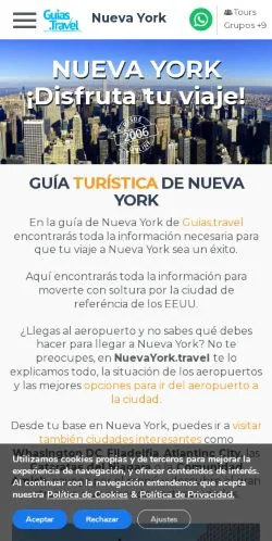 Podgląd witryny Nueva York Guía, medium z kraju Hiszpania do artykułów sponsorowanych