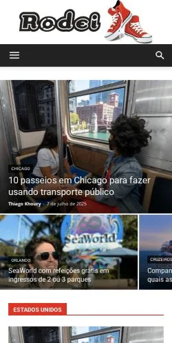 Voorbeeld van de site Rodei Viagens, medium uit Brazilië voor gesponsorde artikelen